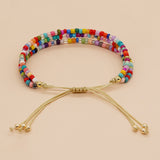 Bohemian 3-Layers Miyuki Beads Bracelet, Adjustable, Handmade Friendship Boho Summer Jewelry AL693