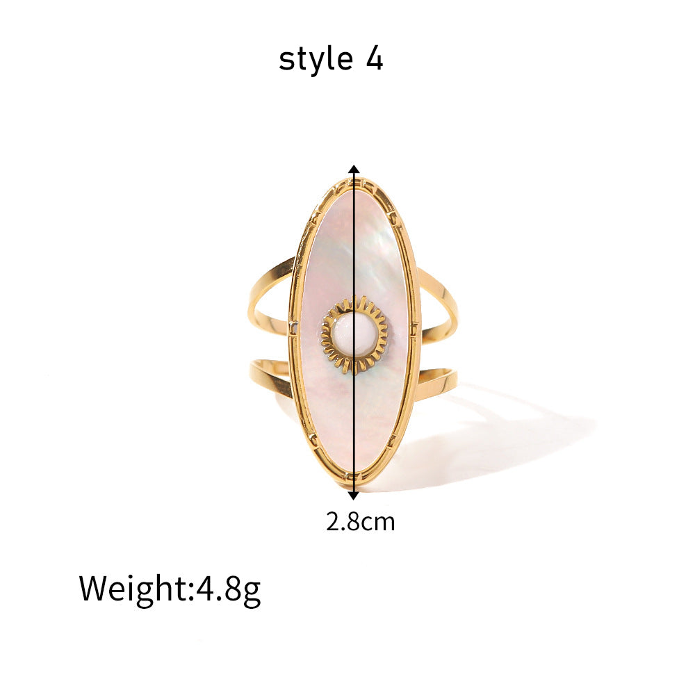 gold shell  ring boho jewelry
