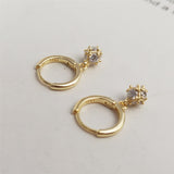 925 Sterling Silver Zircon Ball Hoop Earrings, CZ Earrings, Fashion Jewelry For Women AL842