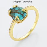 S925 Sterling Silver Teardrop Gemstone Faceted Ring, CZ Micro Pave, 18k Gold Birthstone Jewelry Ring SS257RG