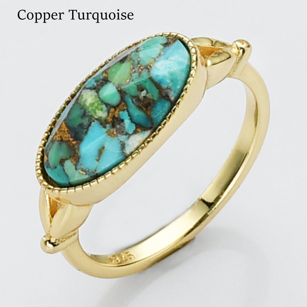 copper turquoise ring