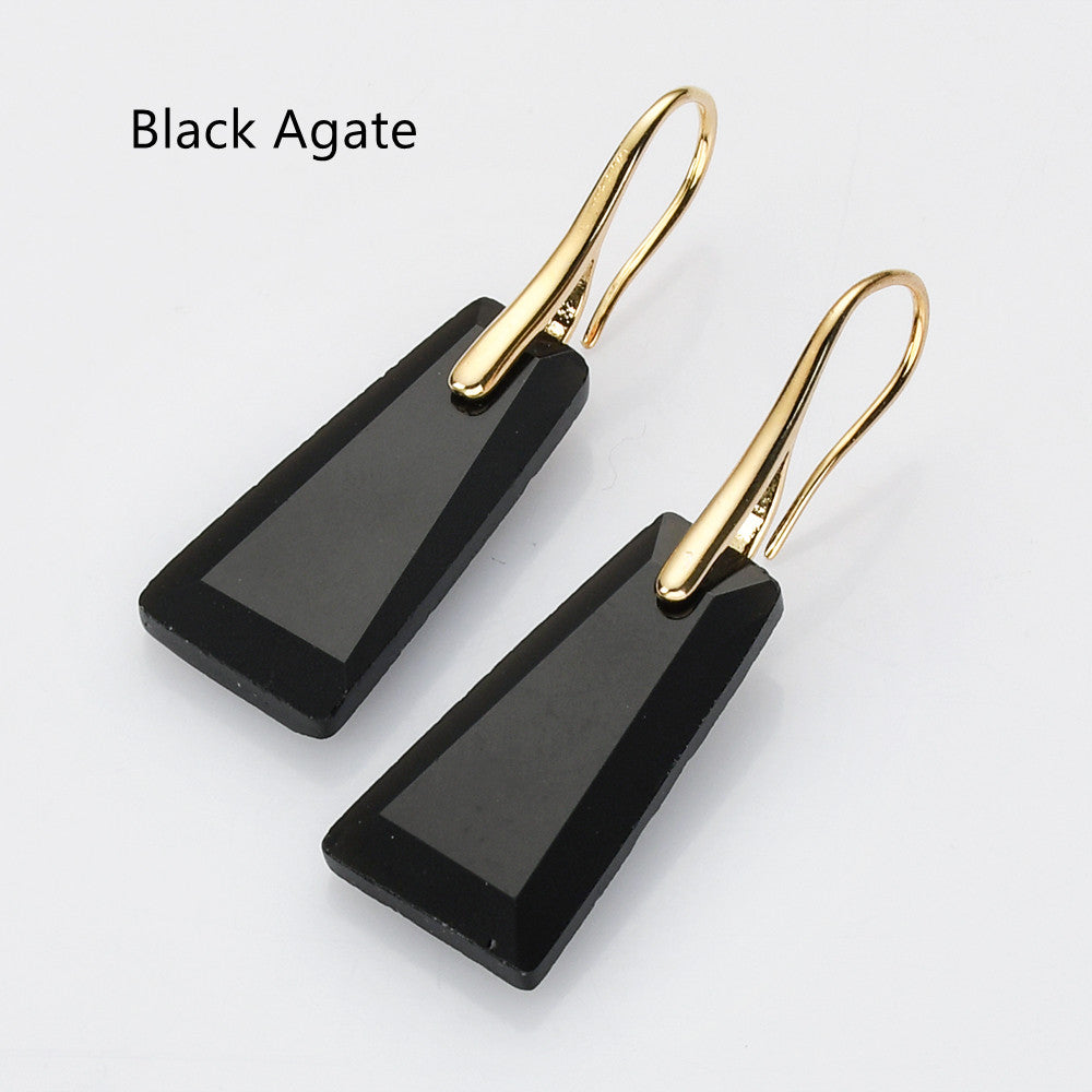 black onyx agate earrings jewelry