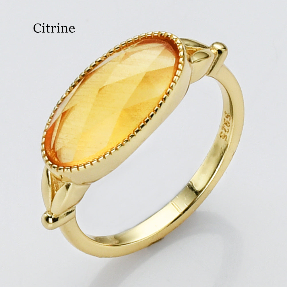 citrine ring, boho gemstone jewelry 