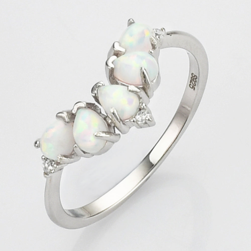 White Polished Australian Opal Ring, For Astrologers,Jewellery at Rs 6999  in Jaipur