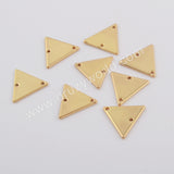 100 Pcs of Triangle Gold Plated Brass Connector Slice, Gold Charm Findings, Making Jewelry Supply PJ377