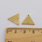 100 Pcs of Triangle Gold Plated Brass Connector Slice, Gold Charm Findings, Making Jewelry Supply PJ377