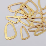 20 Pcs Gold Plated Brass Soldered Frame Charm Findings With Holes, For Jewelry Making PJ379