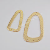 20 Pcs Gold Plated Brass Soldered Frame Charm Findings With Holes, For Jewelry Making PJ379