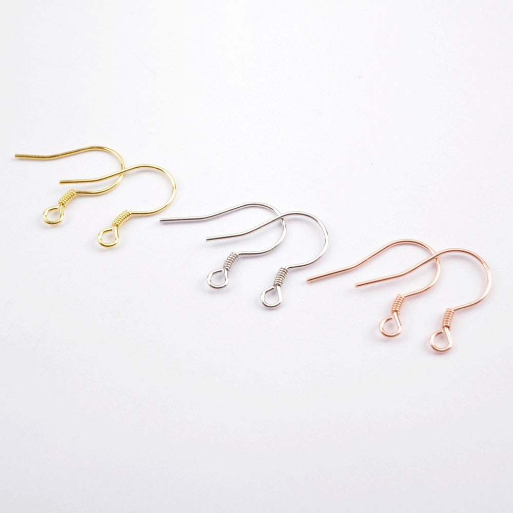 5 Pairs Of Sterling Silver Earring Hooks, 925 Silver Ear Wire Findings, DIY Jewelry Making PJ155