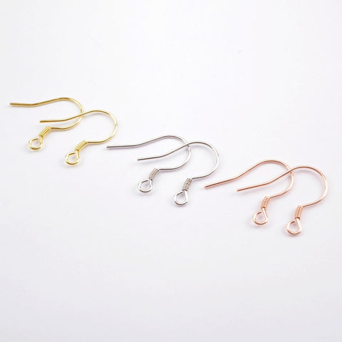 5 Pairs Of Sterling Silver Earring Hooks, 925 Silver Ear Wire Findings, DIY Jewelry Making PJ155