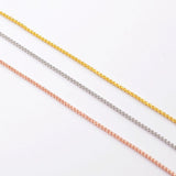 3 Pcs of 16" Gold Plated 925 Sterling Silver Box Chain Necklace, Finished Chain, DIY Jewelry Making PJ157