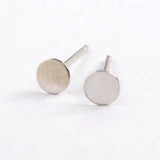 10 pairs of 925 Sterling Silver Earring Posts Findings, 4mm Round Settings, For Jewelry Making PJ160