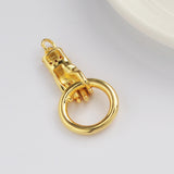 Gold Plated Hand With Circle Charm Pendant WX1935