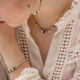 Mulit Color Natural Stone Beads Earrings/Bracelet/Necklace, Handmade Boho Summer Jewelry AL683