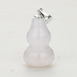Small Silver Plated Manmade Opal Gourd Pendant WX2214