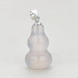 Small Silver Plated Manmade Opal Gourd Pendant WX2214