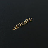 10 Pcs Gold Plated Stainless Steel Extenders Chain, Open Jump Rings, Silver Extension, For DIY Necklace Bracelet Jewelry Making, Accessories Findings AL820