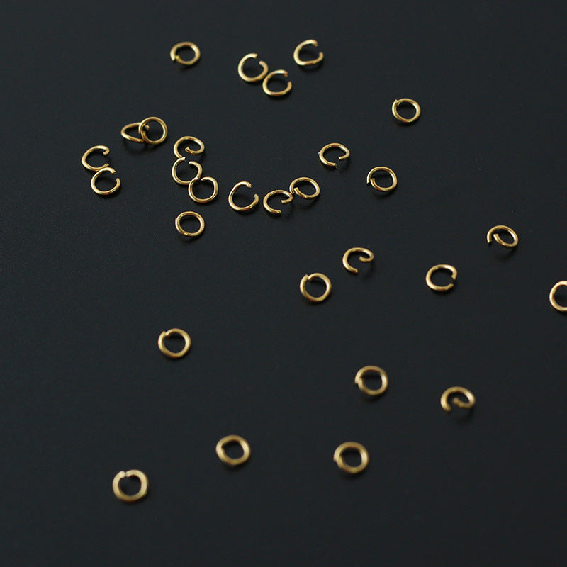 10 Pcs Gold Titanium Stainless Steel Open Jump Rings, Extenders, DIY Jewelry Making Findings AL820