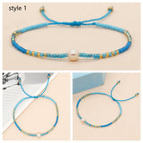 2024 New Skinny Bohemian Natural Fresh Water Pearl & Rainbow Miyuki Beads Bracelet, Adjustable, Handmade Boho Summer Jewelry AL1005