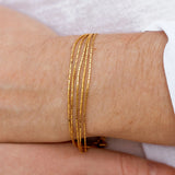 Multi-Layers Skinny Gold Chain Bracelet / Necklace, Titanium Stainless Steel, Simple Jewelry Stacked Bracelet AL1070