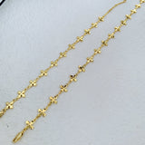 Gold Plated Brass Cross Chain Necklace Flower Chain Necklace / Bracelet AL1117