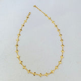 Gold Plated Brass Cross Chain Necklace Flower Chain Necklace / Bracelet AL1117