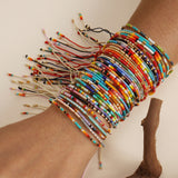 3 Pcs/Set Bohemian Skinny Rainbow Miyuki Beads Bracelet, Friendship Bracelet, Handmade Boho Jewelry AL1127