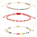 3 Pcs/Set Bohemian Skinny Rainbow Miyuki Beads Bracelet, Friendship Bracelet, Handmade Boho Jewelry AL1127