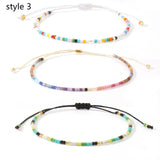 3 Pcs/Set Bohemian Skinny Rainbow Miyuki Beads Bracelet, Friendship Bracelet, Handmade Boho Jewelry AL1127