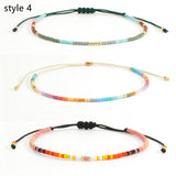 3 Pcs/Set Bohemian Skinny Rainbow Miyuki Beads Bracelet, Friendship Bracelet, Handmade Boho Jewelry AL1127