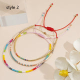 3 Pcs/Set Bohemian Skinny Rainbow Miyuki Beads Bracelet, Friendship Bracelet, Handmade Boho Jewelry AL1127