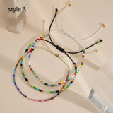 3 Pcs/Set Bohemian Skinny Rainbow Miyuki Beads Bracelet, Friendship Bracelet, Handmade Boho Jewelry AL1127