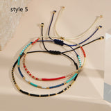 3 Pcs/Set Bohemian Skinny Rainbow Miyuki Beads Bracelet, Friendship Bracelet, Handmade Boho Jewelry AL1127