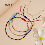 3 Pcs/Set Bohemian Skinny Rainbow Miyuki Beads Bracelet, Friendship Bracelet, Handmade Boho Jewelry AL1127