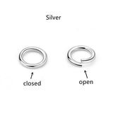 10 Pcs of S925 Sterling Silver Closed Loops & Open Jump Rings, Bracelet Connecting Rings, DIY Jewelry Accessories Findings AL1131