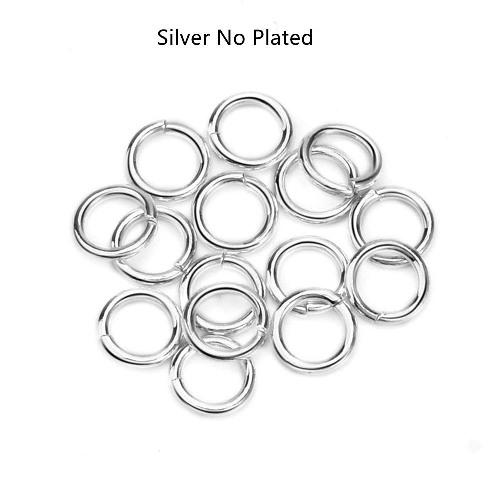 10 Pcs of S925 Sterling Silver Closed Loops & Open Jump Rings, Bracelet Connecting Rings, DIY Jewelry Accessories Findings AL1131