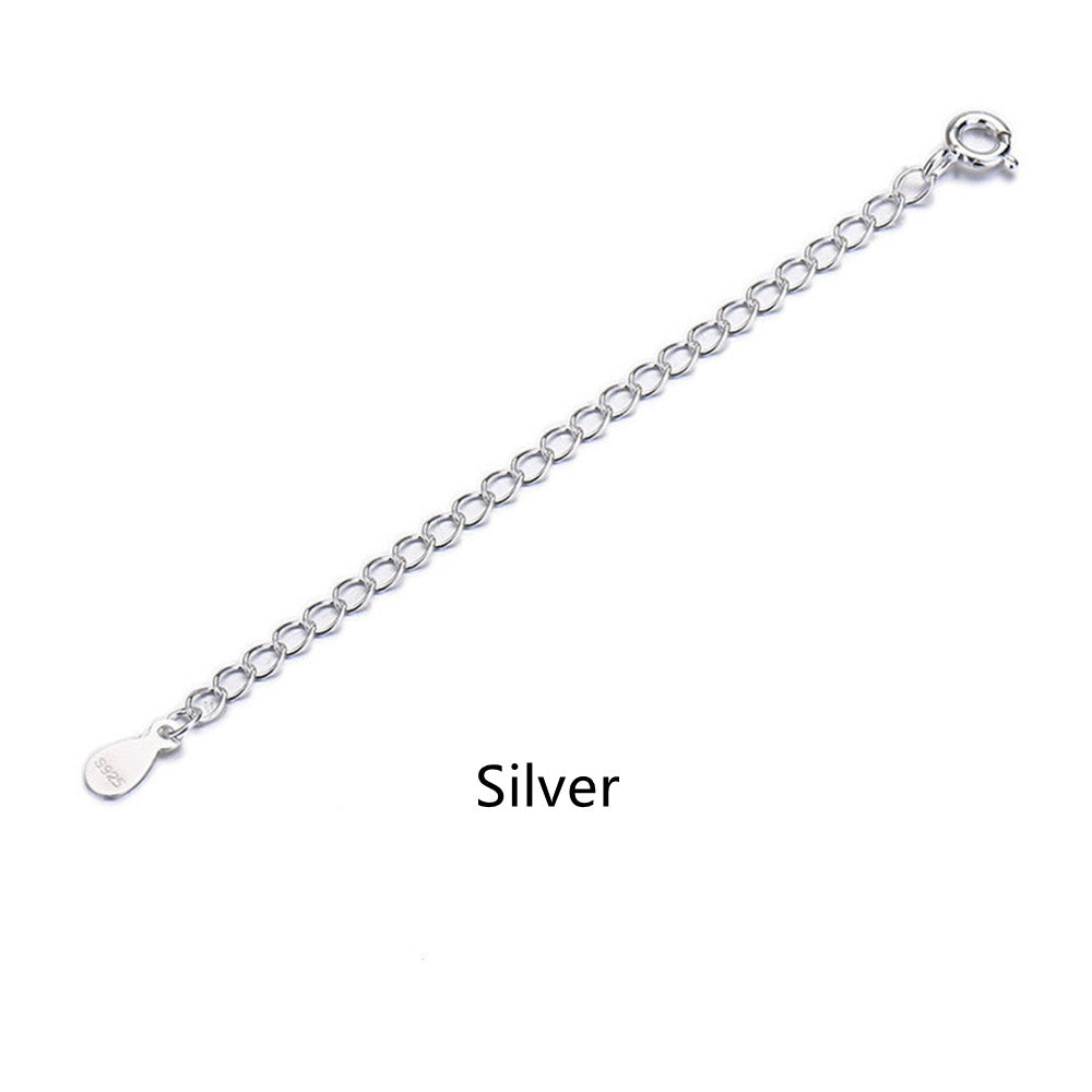 1 Pcs of 925 Sterling Silver Extension Chain With Teardrop End, Adjustable Bracelet Necklace Extender Chains, DIY Making Jewelry Findings AL1133