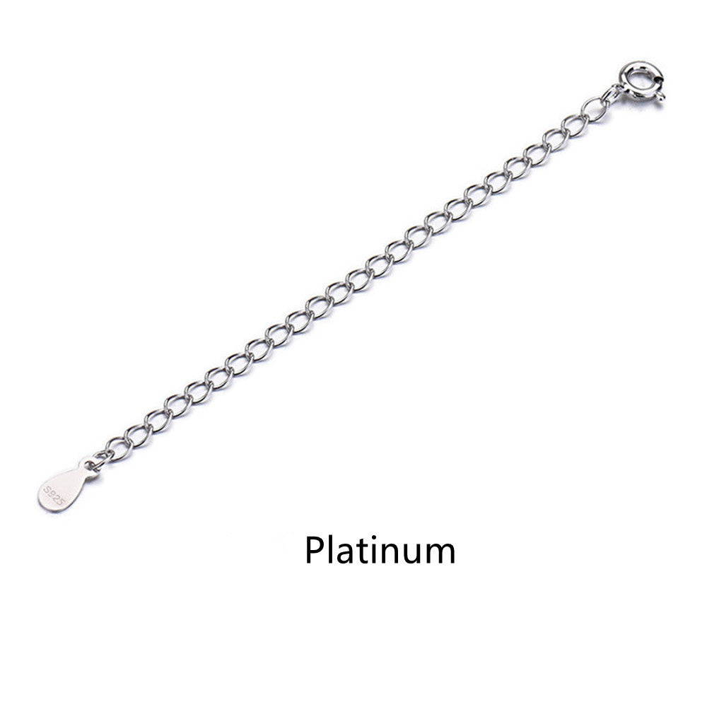 1 Pcs of 925 Sterling Silver Extension Chain With Teardrop End, Adjustable Bracelet Necklace Extender Chains, DIY Making Jewelry Findings AL1133