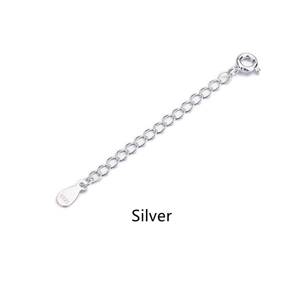 1 Pcs of 925 Sterling Silver Extension Chain With Teardrop End, Bracelet Necklace Chain Extenders, DIY Making Jewelry Findings AL1133