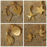 Gold Stainless Steel Unicorn Pendants,Sun Star Angel Cupid Heart Feather Totem Bird Pendants, DIY Making Jewelry Crafts AL1135