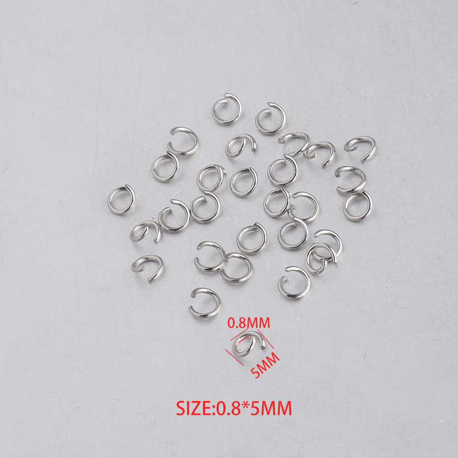 100 pcs of Stainless Steel Gold Plated Open Jump Rings, Loops, Connector Rings, DIY Jewelry Findings AL1138