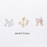 100 pcs of Stainless Steel Gold Plated Open Jump Rings, Loops, Connector Rings, DIY Jewelry Findings AL1138