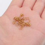 100 pcs of Stainless Steel Gold Plated Open Jump Rings, Loops, Connector Rings, DIY Jewelry Findings AL1138