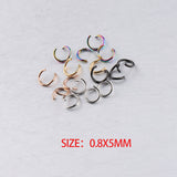 100 pcs of Stainless Steel Gold Plated Open Jump Rings, Loops, Connector Rings, DIY Jewelry Findings AL1138