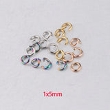 100 pcs of Stainless Steel Gold Plated Open Jump Rings, Loops, Connector Rings, DIY Jewelry Findings AL1138