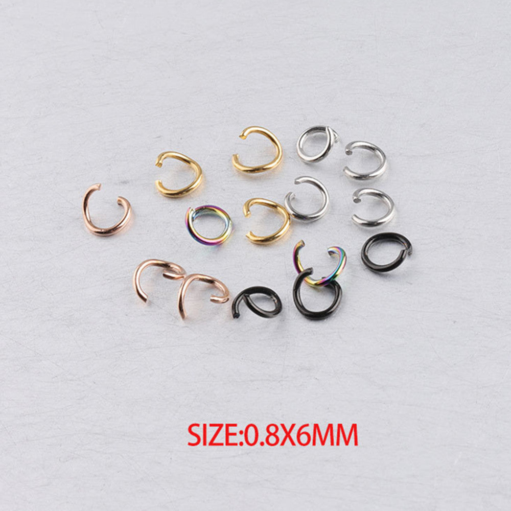 100 pcs of Stainless Steel Gold Plated Open Jump Rings, Loops, Connector Rings, DIY Jewelry Findings AL1138