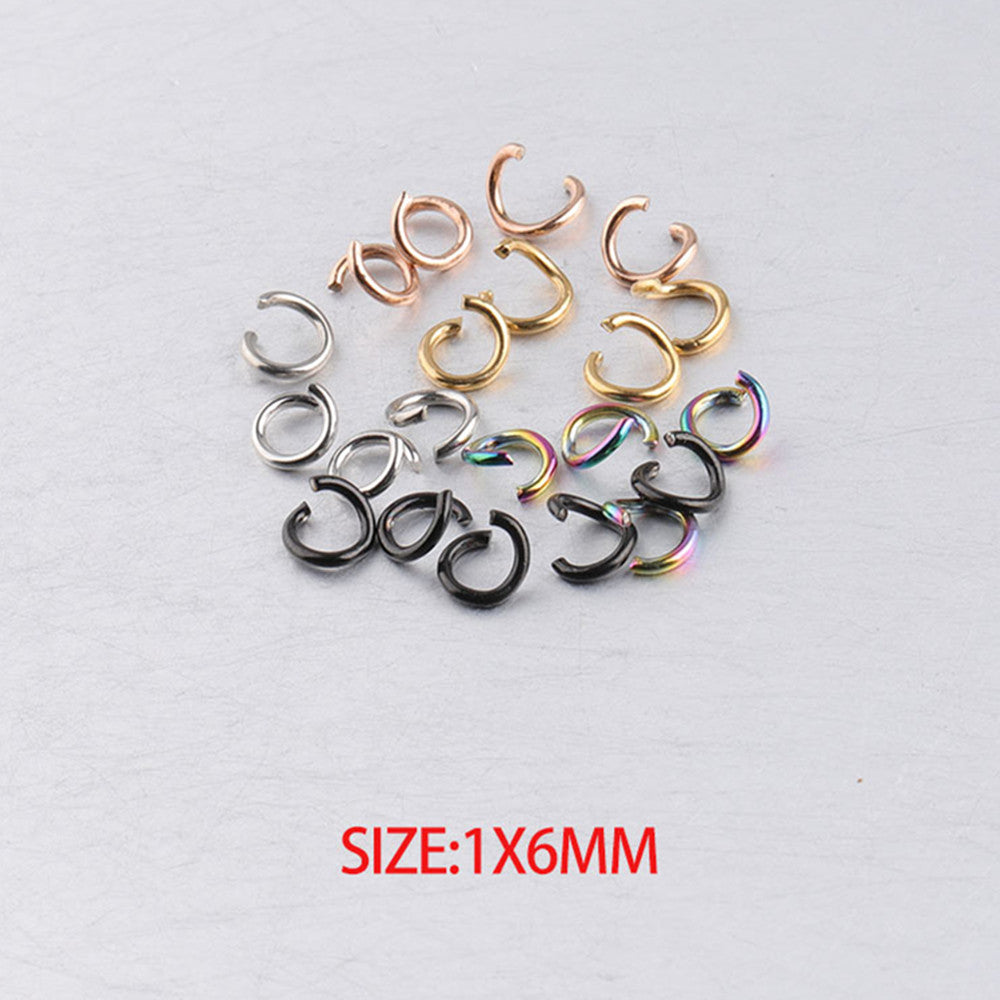 100 pcs of Stainless Steel Gold Plated Open Jump Rings, Loops, Connector Rings, DIY Jewelry Findings AL1138