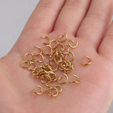 100 pcs of Stainless Steel Gold Plated Open Jump Rings, Loops, Connector Rings, DIY Jewelry Findings AL1138