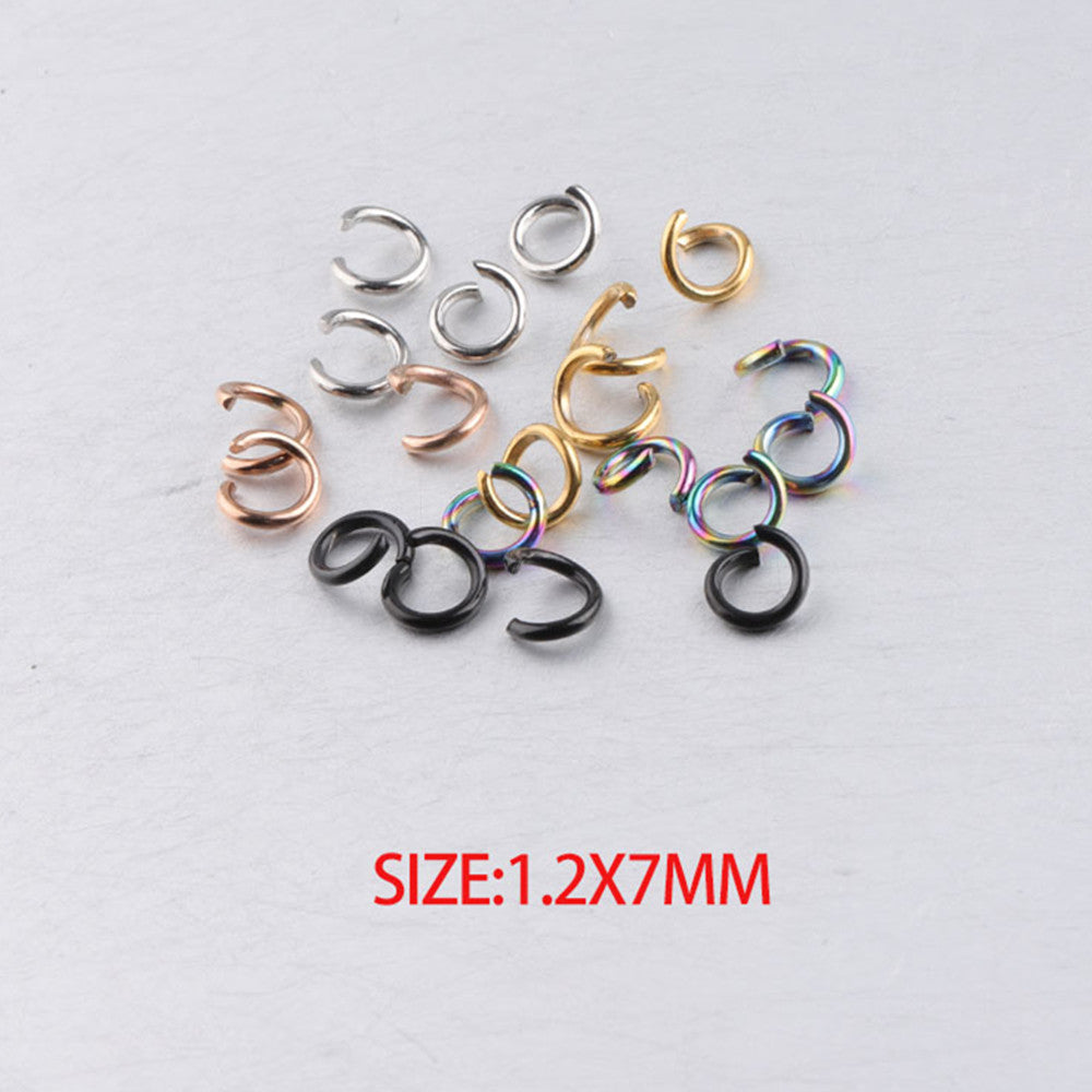 100 pcs of Stainless Steel Gold Plated Open Jump Rings, Loops, Connector Rings, DIY Jewelry Findings AL1138