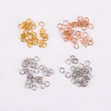 100 pcs of Stainless Steel Gold Plated Open Jump Rings, Loops, Connector Rings, DIY Jewelry Findings AL1138